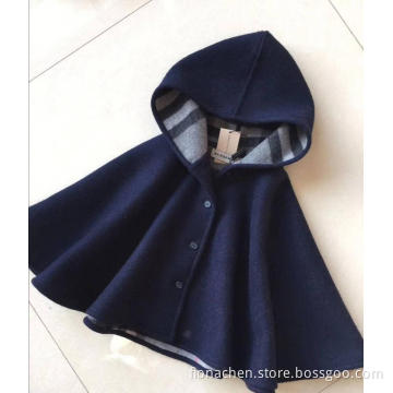 2020 Woollen Pure Wool Children Multicolor Plain Cloak